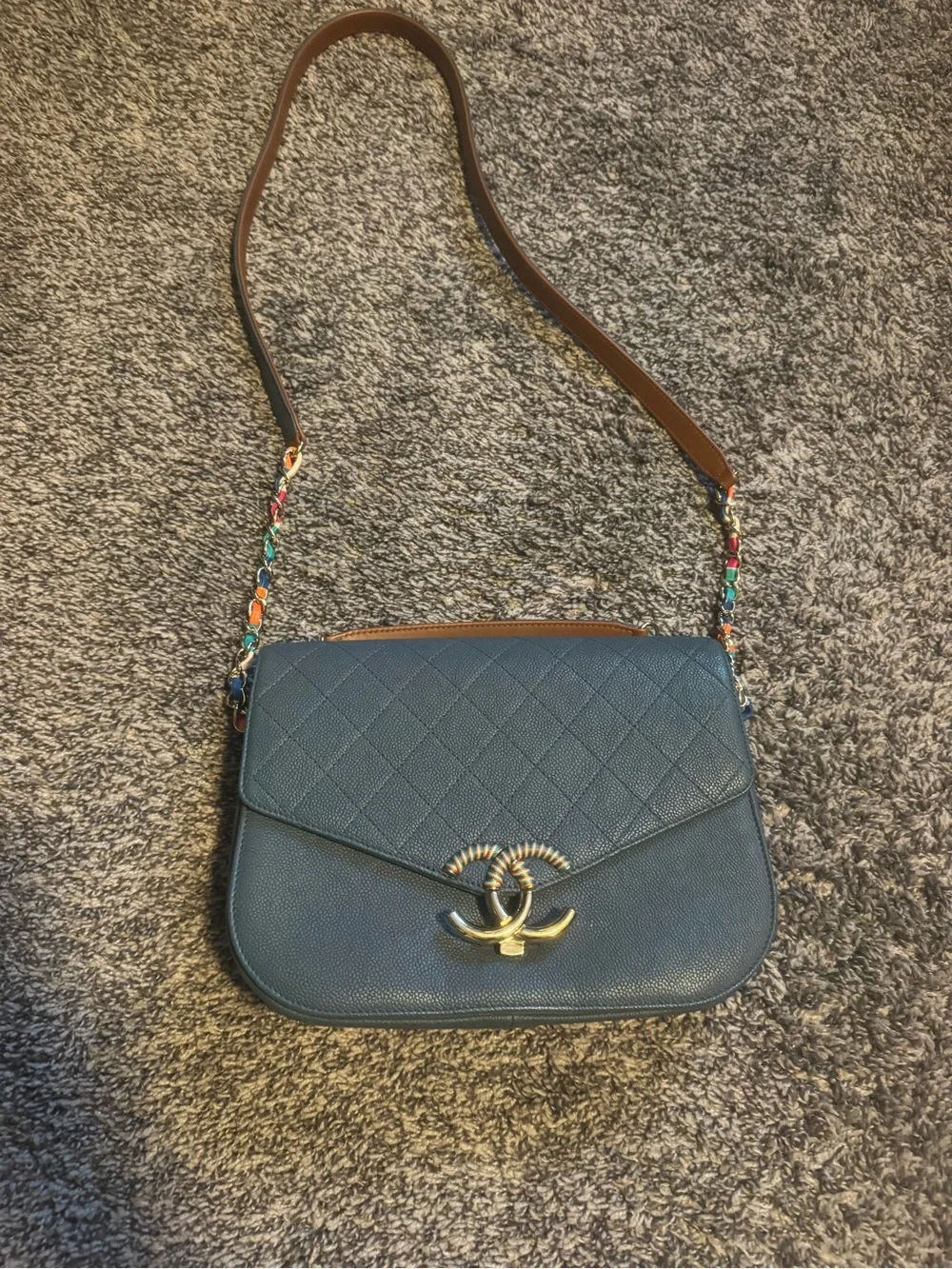 Chanel Cuba edition blue caviar with gold hardware